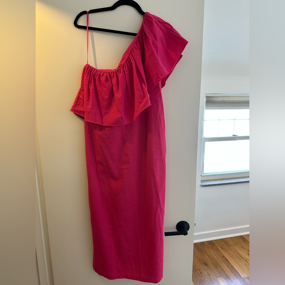 Pomander Place Pink One Shoulder Midi Dress, Tuckernuck